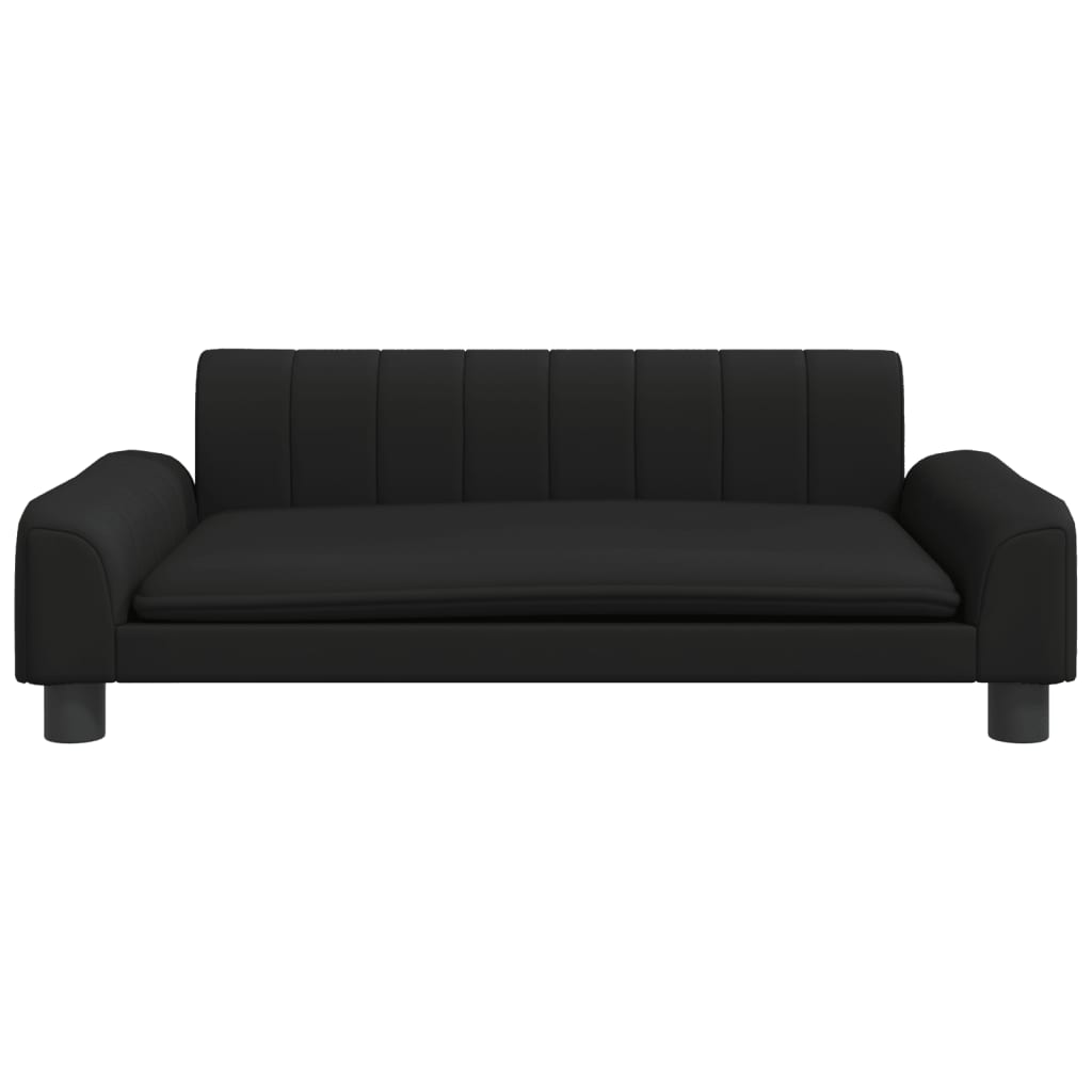 Canasta de perros de Vidaxl 90x53x30 cm de cuero artificial negro