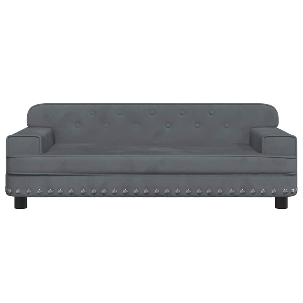 Canasta de perros de Vidaxl 90x53x30 cm terciopelo gris oscuro