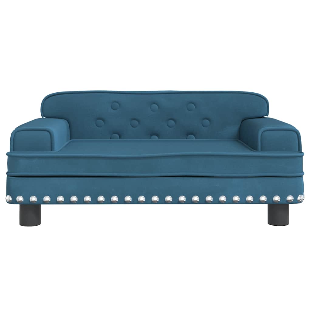 Canasta de perros de Vidaxl 70x45x30 cm de terciopelo azul