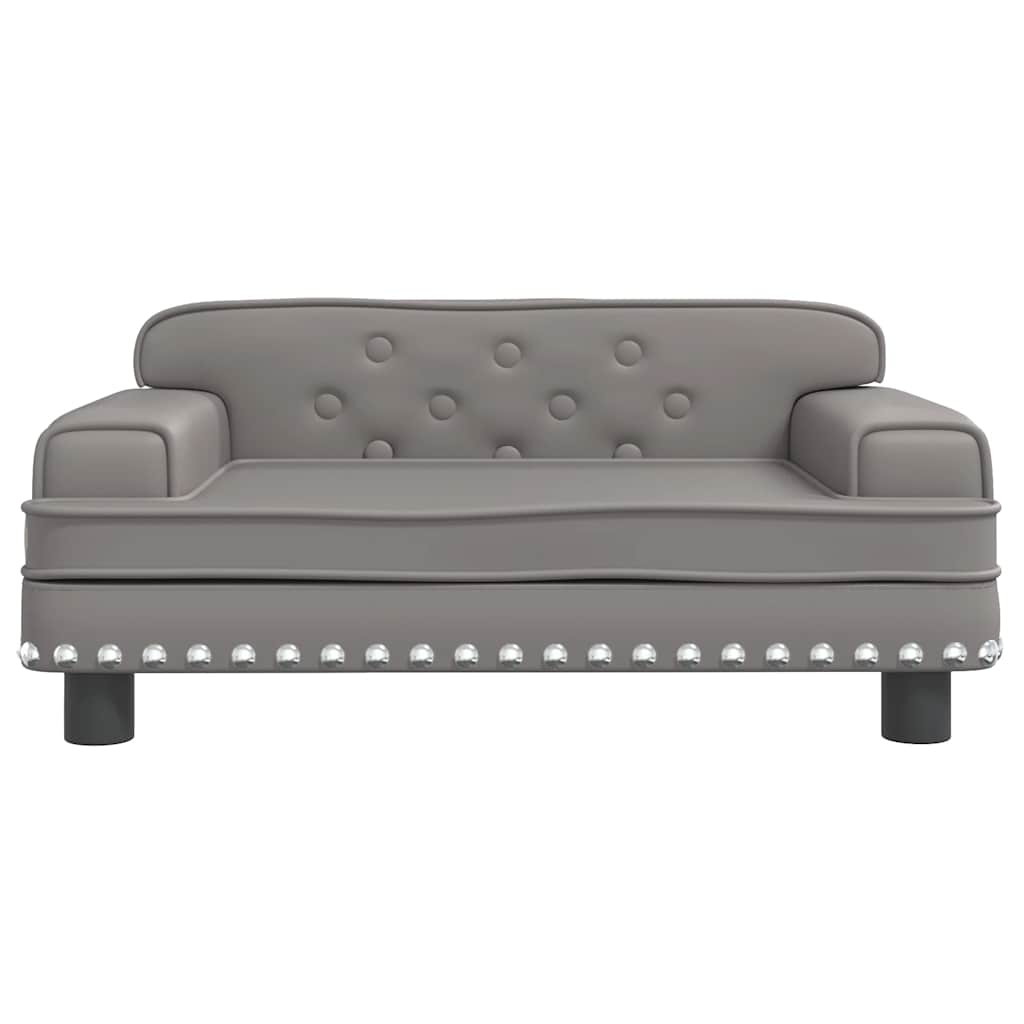 Vidaxl Dog Basket 70x45x30 cm in pelle artificiale grigio