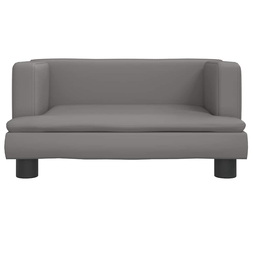 Canasta de perros de Vidaxl 60x40x30 cm de cuero artificial gris