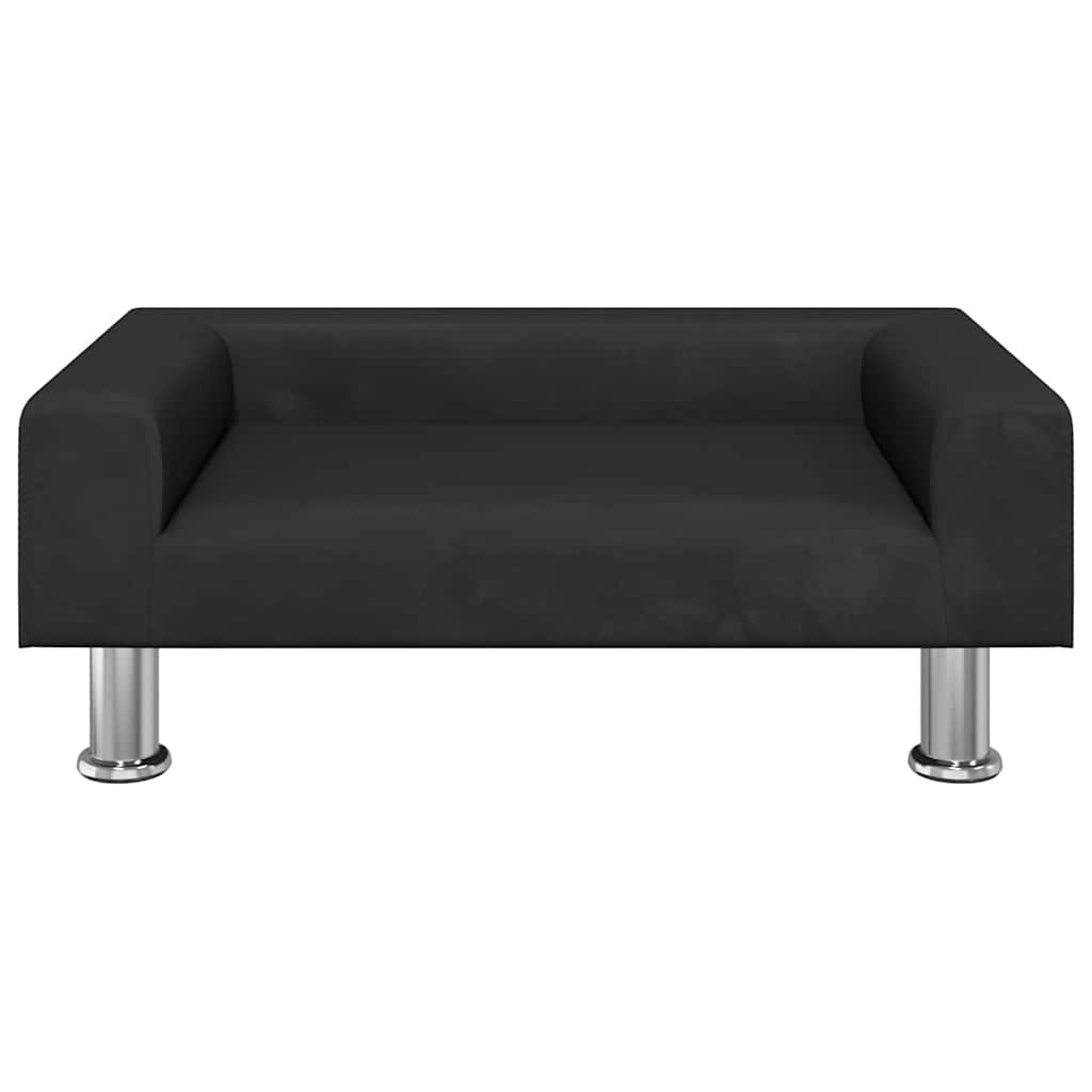 Canasta de perros de Vidaxl 70x45x26.5 cm Velvet Negro