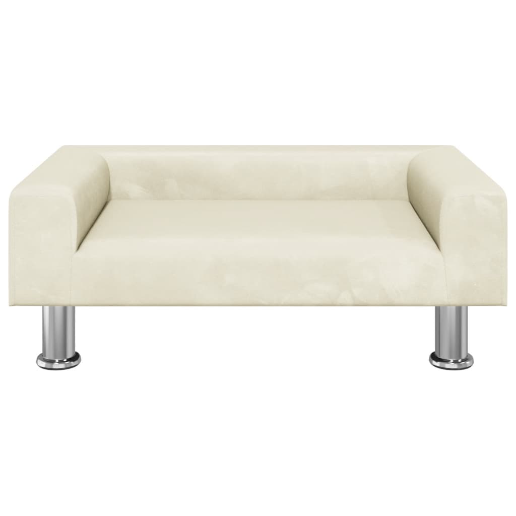 Canasta de perros de Vidaxl 70x45x26.5 cm de crema de terciopelo