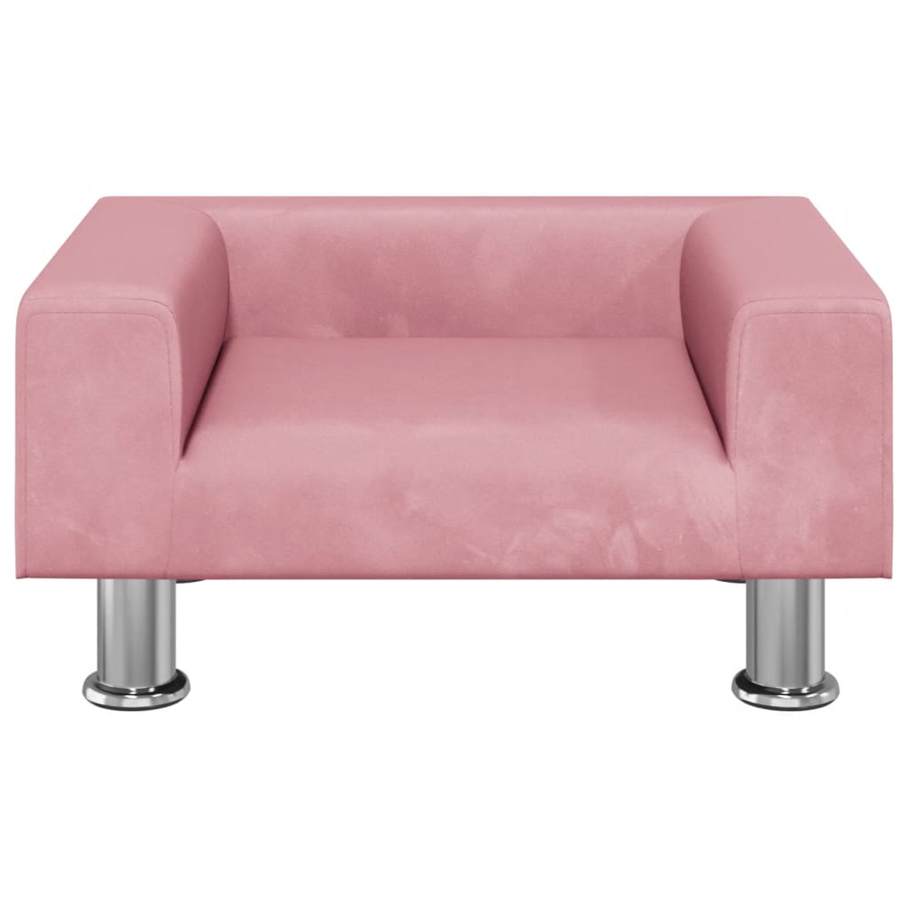 Canasta de perros Vidaxl 50x40x26.5 cm de terciopelo rosa