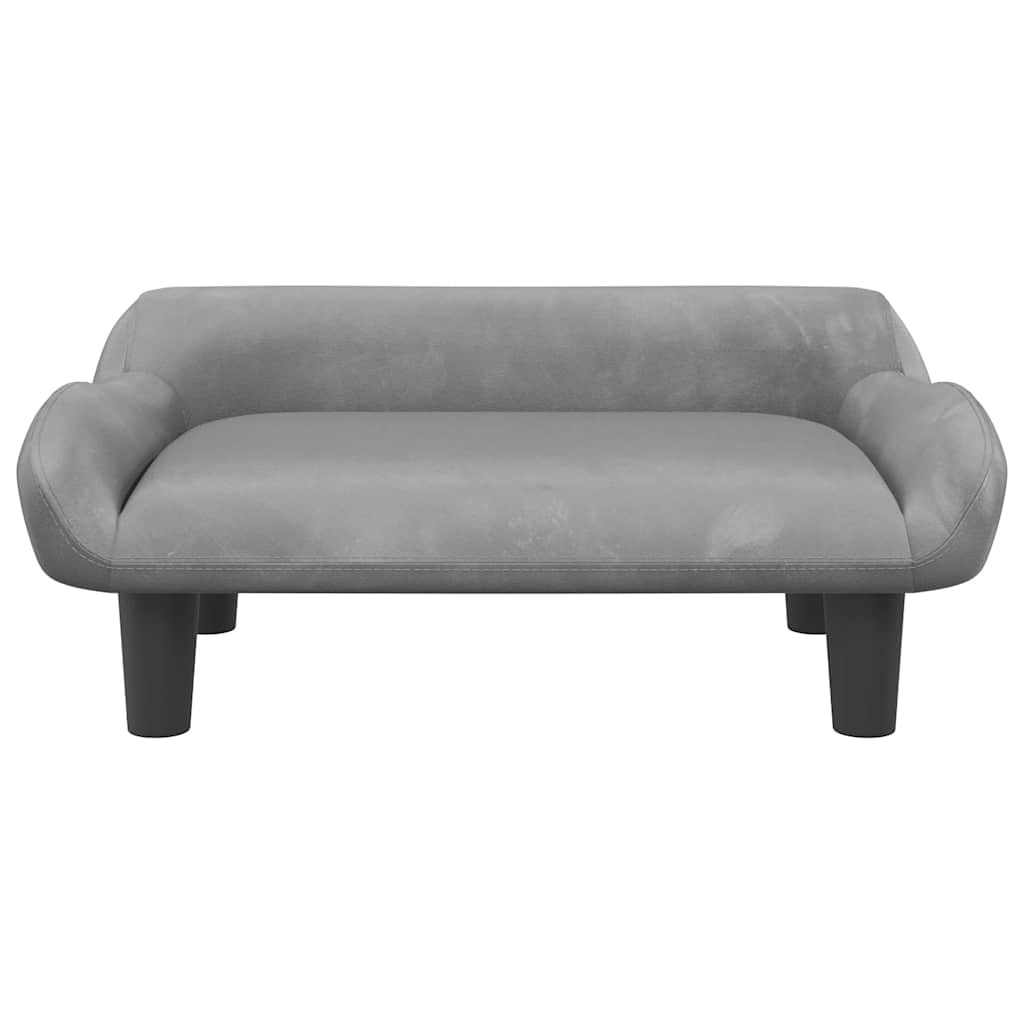 Vidaxl Dog Basket 70x40x24 cm Velvet Grigio chiaro