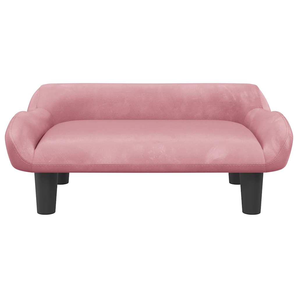 Canasta de perros de Vidaxl 70x40x24 cm de terciopelo rosa