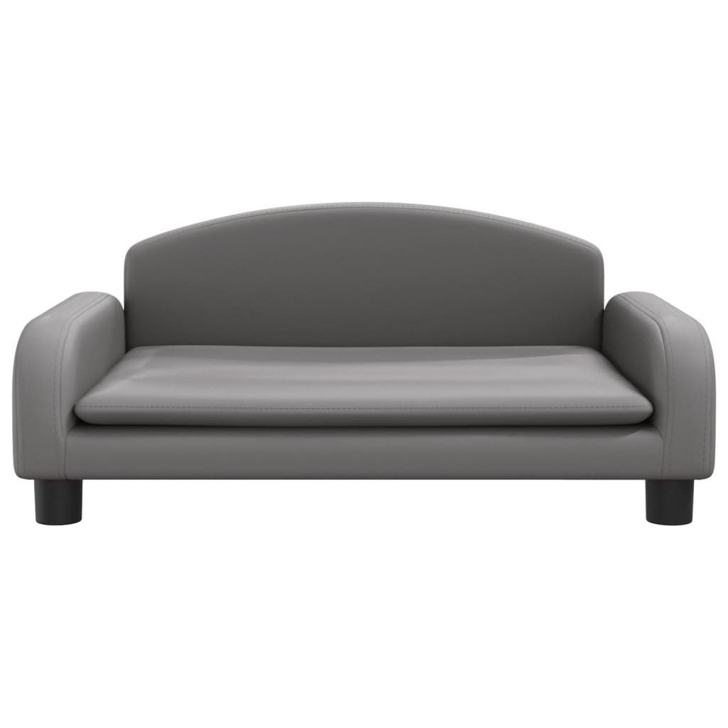 Canasta de perros de Vidaxl 70x45x30 cm de cuero artificial gris