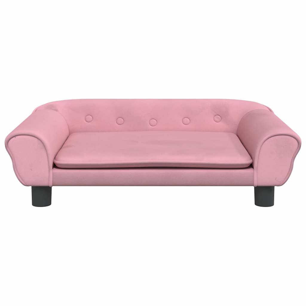 Canasta de perros de Vidaxl 70x48x22 cm de terciopelo rosa