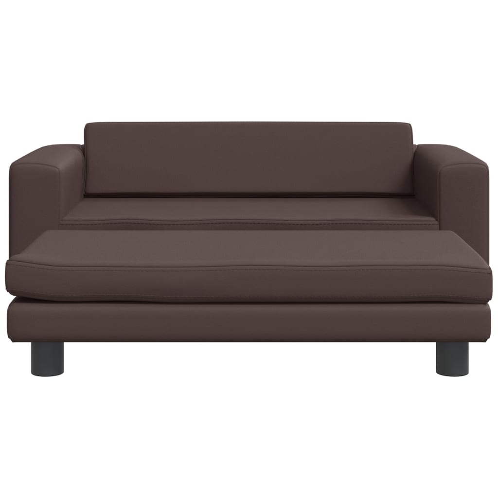 Canasta de perros Vidaxl con extensión 100x50x30 cm de cuero artificial marrón