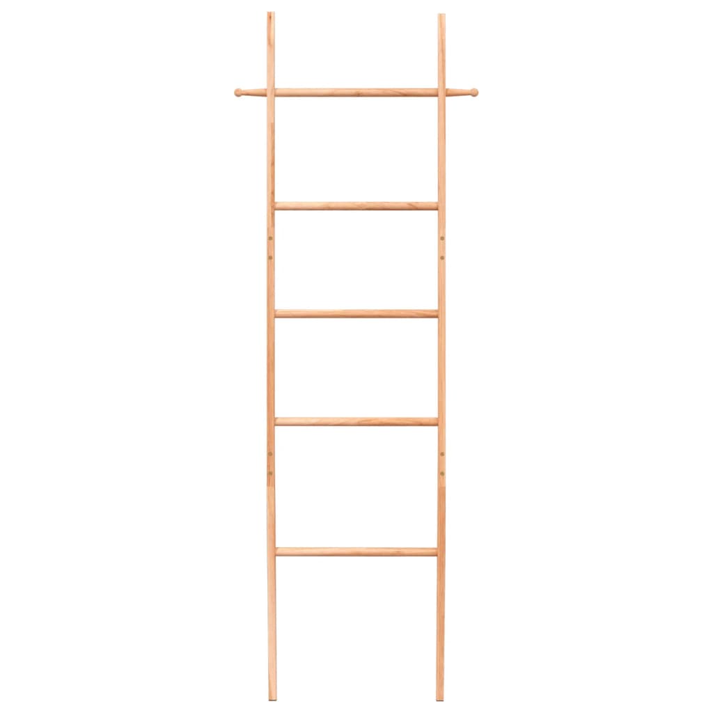 Vidaxl escalera de toalla 170 cm de madera de nogal sólida