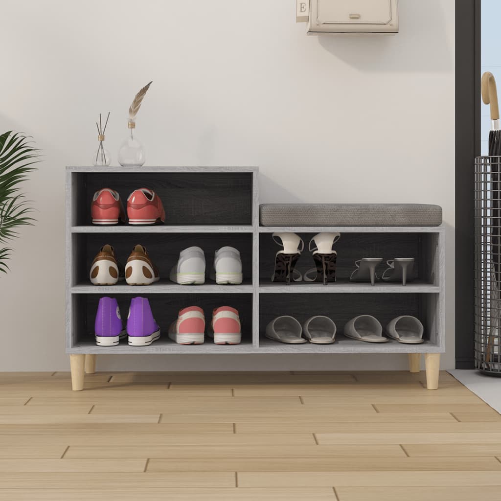 Vidaxl Cabinet da scarpe 102x36x60 cm Properpata Sonoma Grey