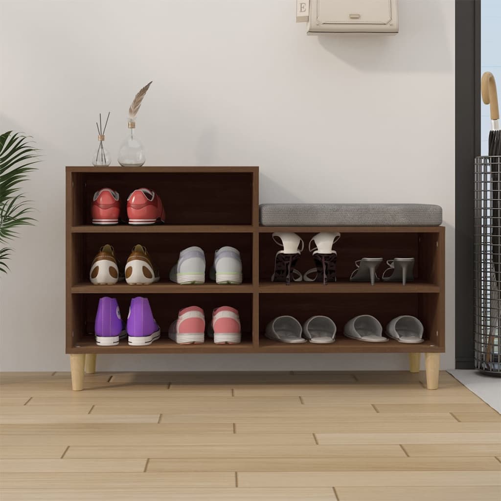Vidaxl Cabinet da scarpe 102x36x60 cm Colore in rovere marrone in legno