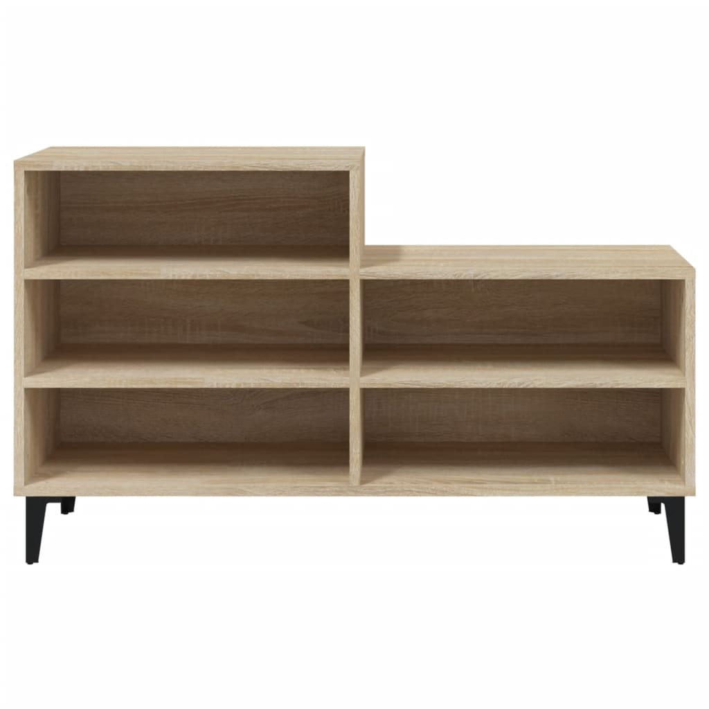 Gabinete de zapatos Vidaxl 102x36x60 cm de madera propiedad sonoma de roble coloreado