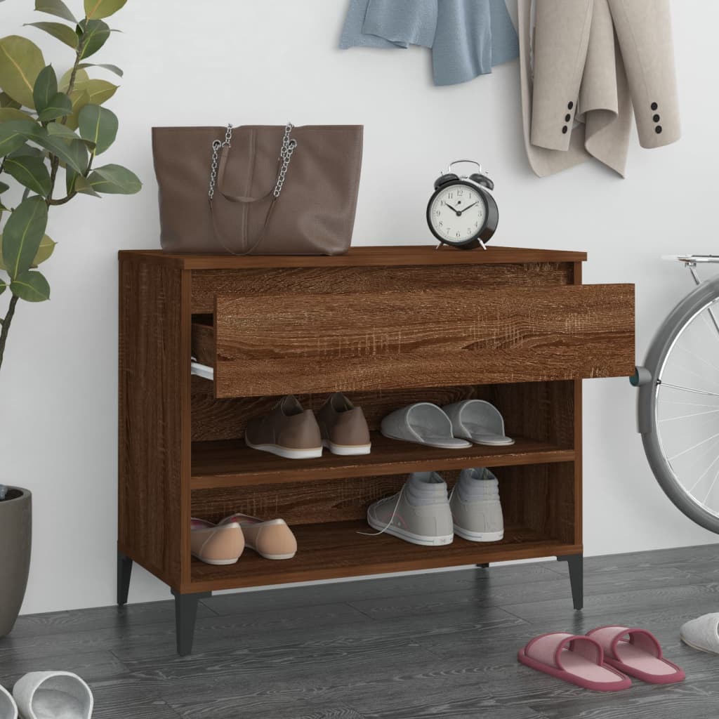 Vidaxl Cabinet da scarpe 70x36x60 cm Colore in legno di legno di legno