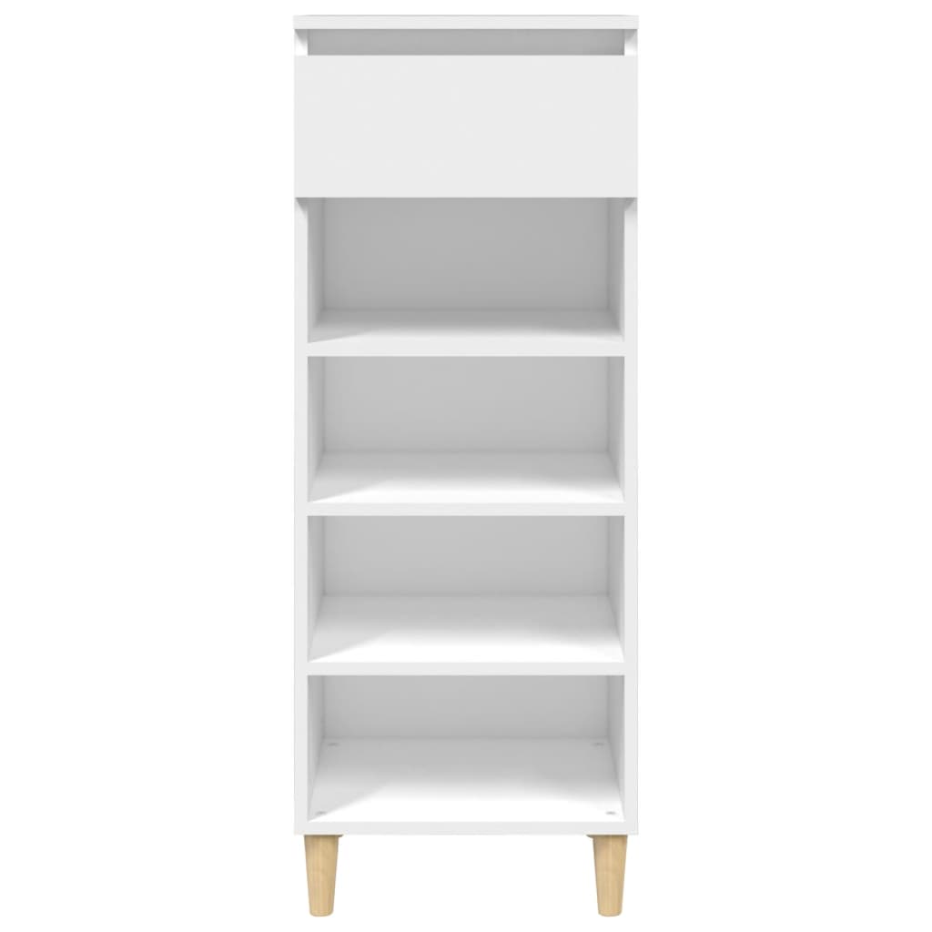 Gabinete de zapatos Vidaxl 40x36x105 cm de madera procesada blanca