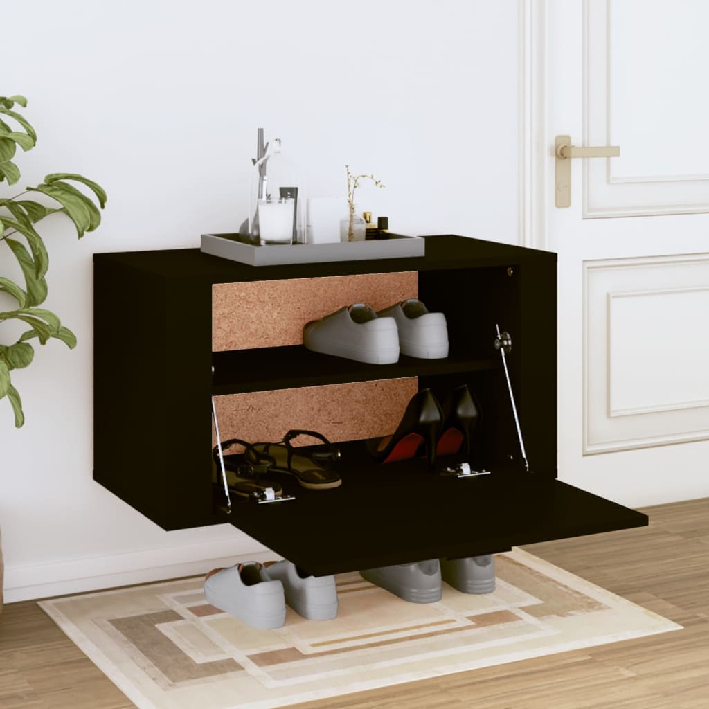 Armadio da scarpe a parete Vidaxl 70x35x38 cm in legno proprietà