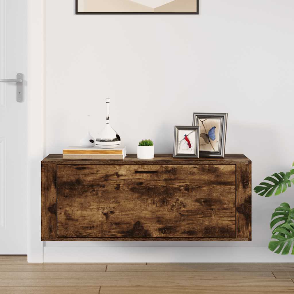 Vidaxl Shoe Gabinet Wall -Roble de madera procesado de 100x35x38 cm
