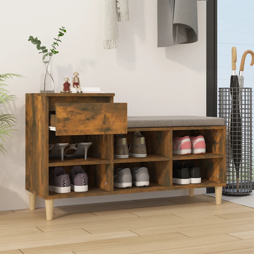 Vidaxl Cabinet da scarpe 102x36x60 cm Colore in legno di legno