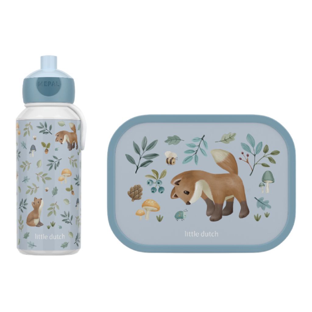 Set de almuerzo Little Dutch Forest Friends de Mepal azul