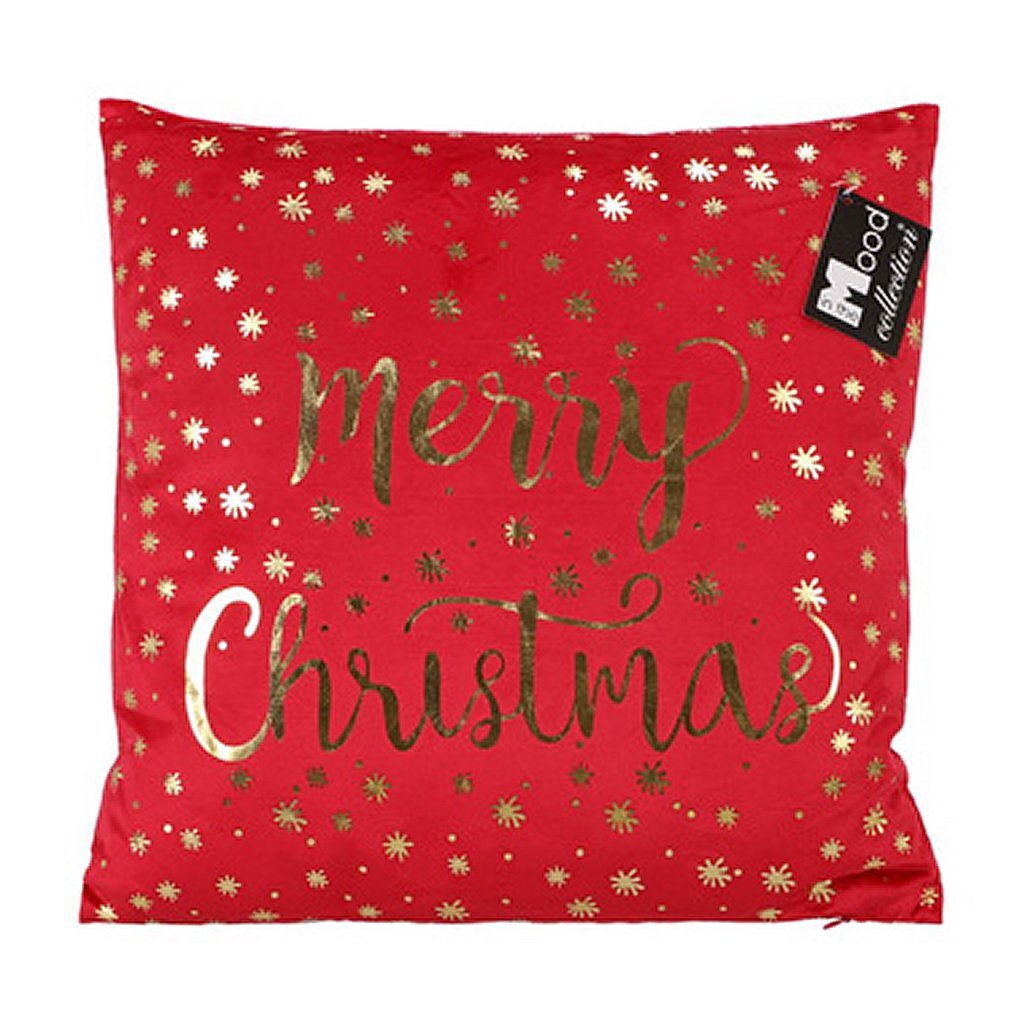 Otras marcas de cojín Feliz Navidad rojo 40x40x10 cm