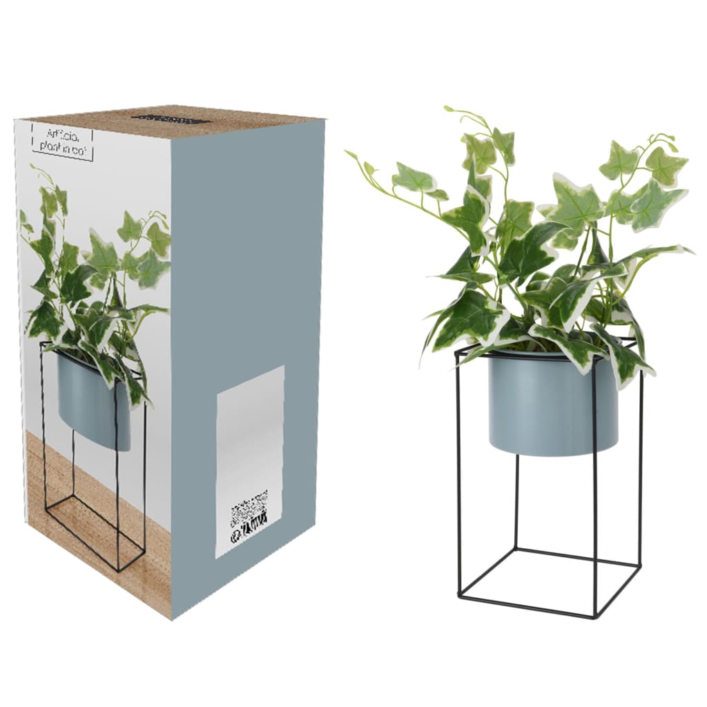 H S COLECCIÓN H S COLLECCIÓN Planta artificial en maceta con metal estándar de 44 cm
