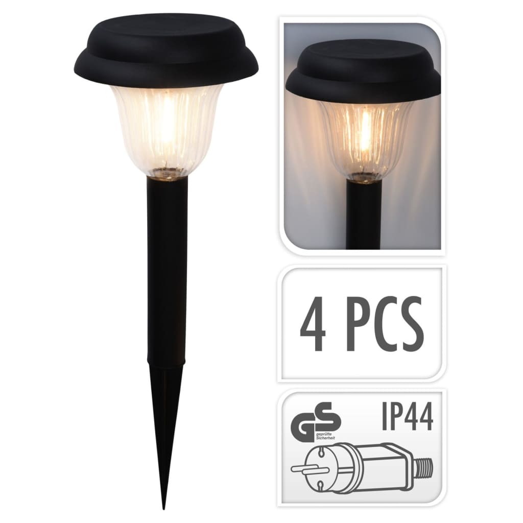 Progarden lámparas de jardín de progarden 4 st led 11.5x35 cm