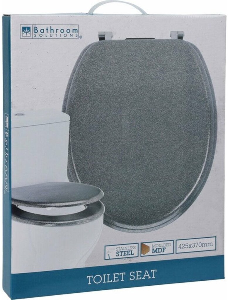 Soluzioni per il bagno sedile wc 45x37,5 cm mdf argento