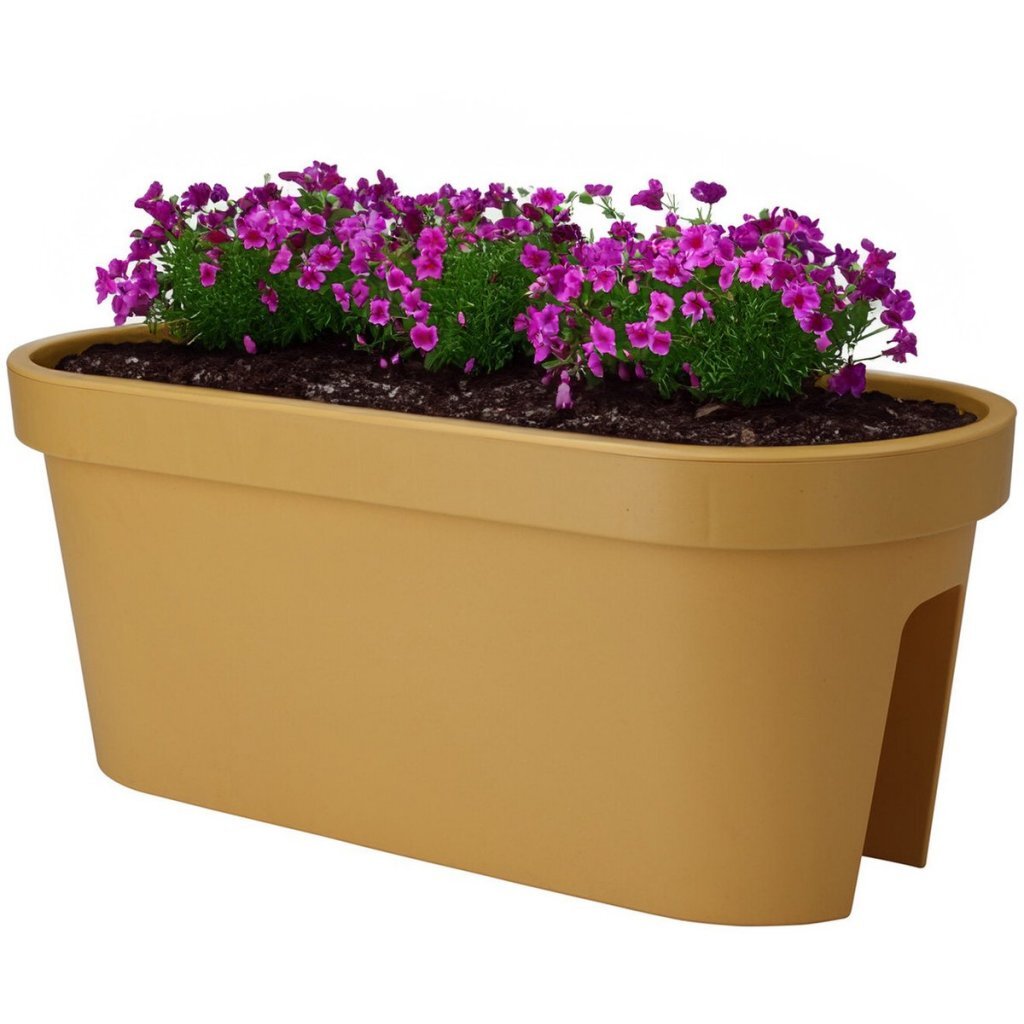 Cassetta da balcone Pro Garden 60x28x25 cm giallo ocra