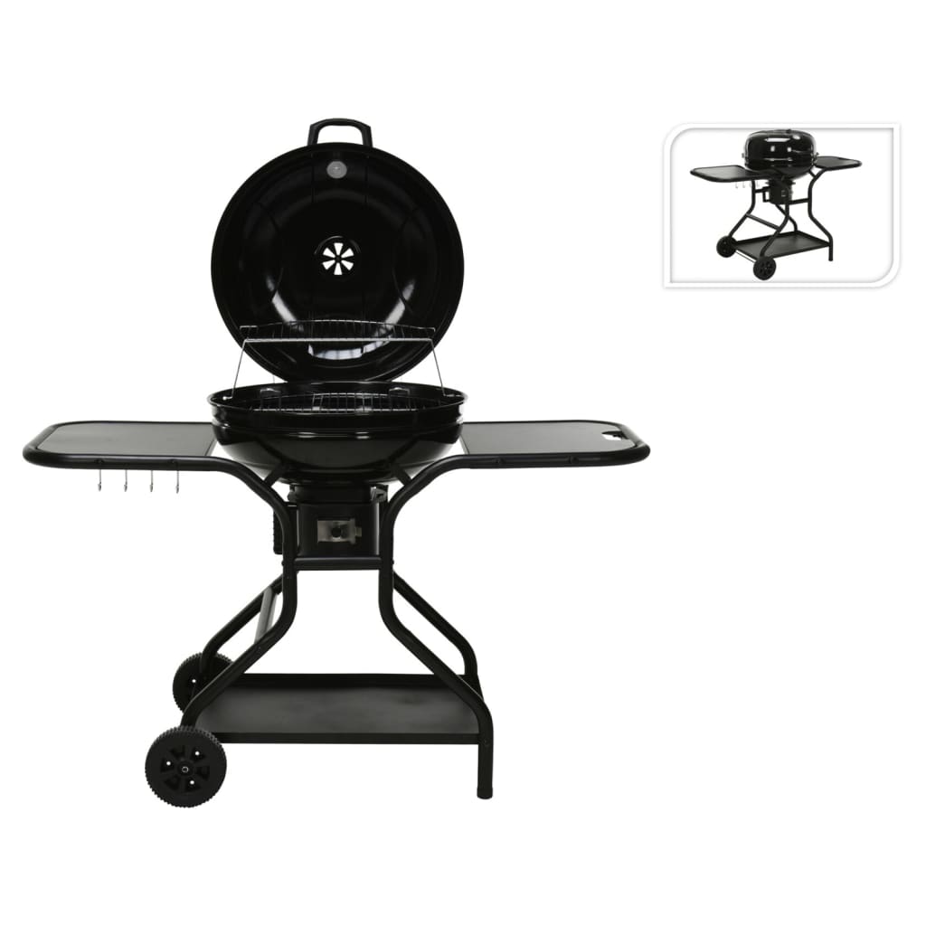 Progarden Progarden Grill su ruote con tavolino nero