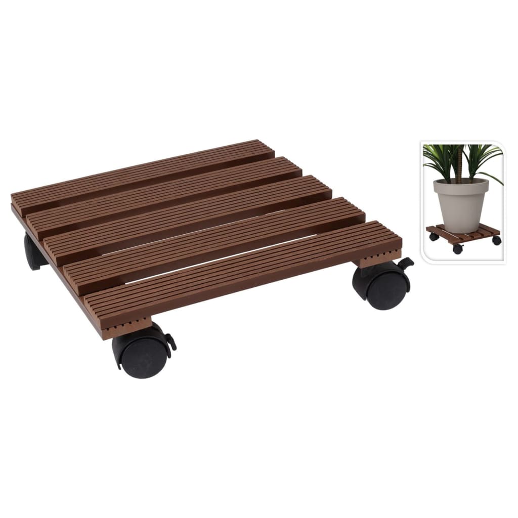 Progarden Progarden Plant Trolley Square 29x29 cm Brown