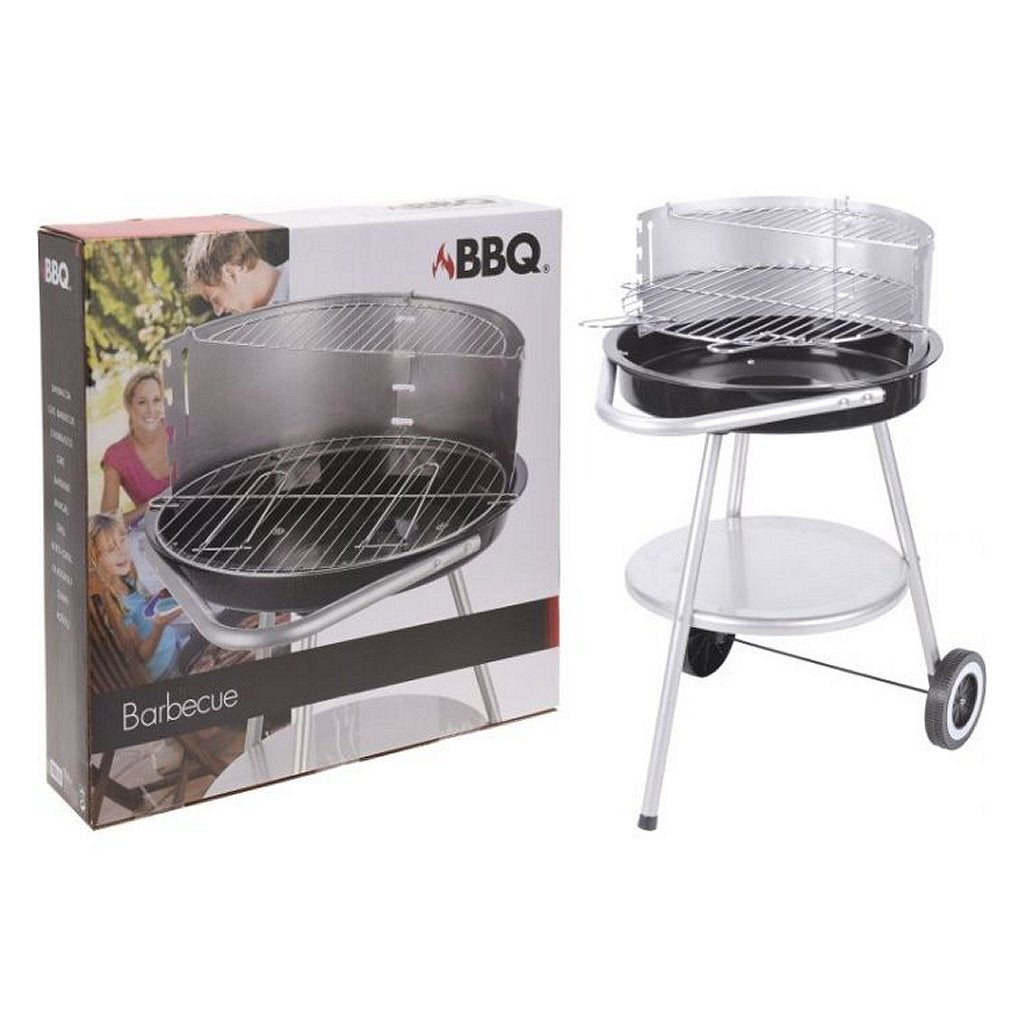 Barbacoa BBQ 47x77 cm acero inoxidable negro