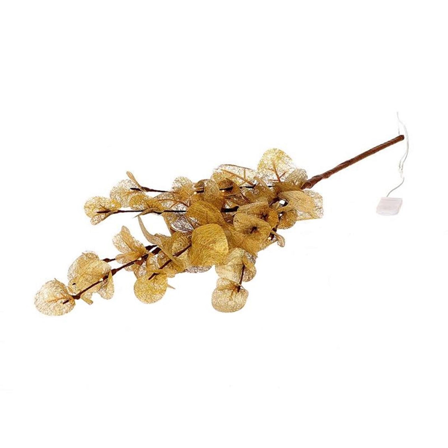 Hbx natural living ramo artificiale euca cinerea led l72 oro