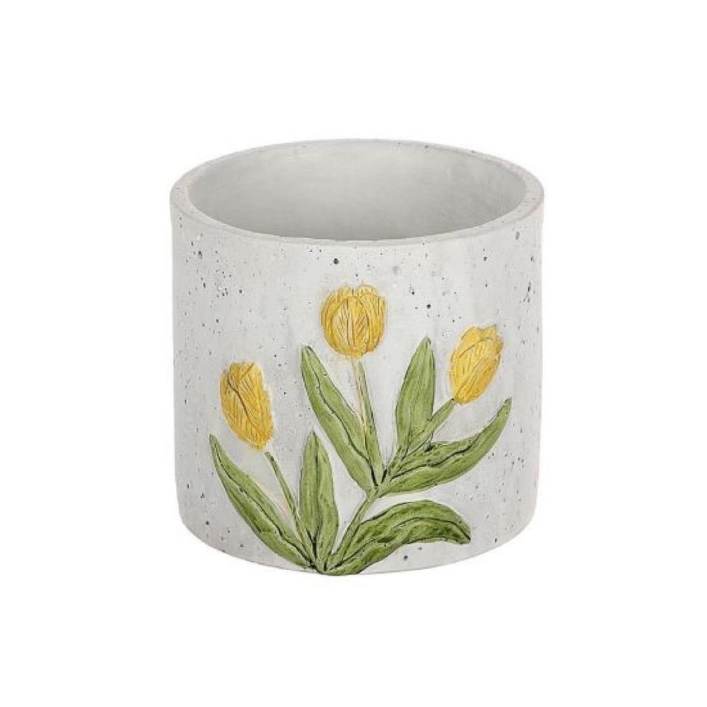 Hbx natural living hbx natrural living bloempot tulp geel ø12,5xh11,3cm