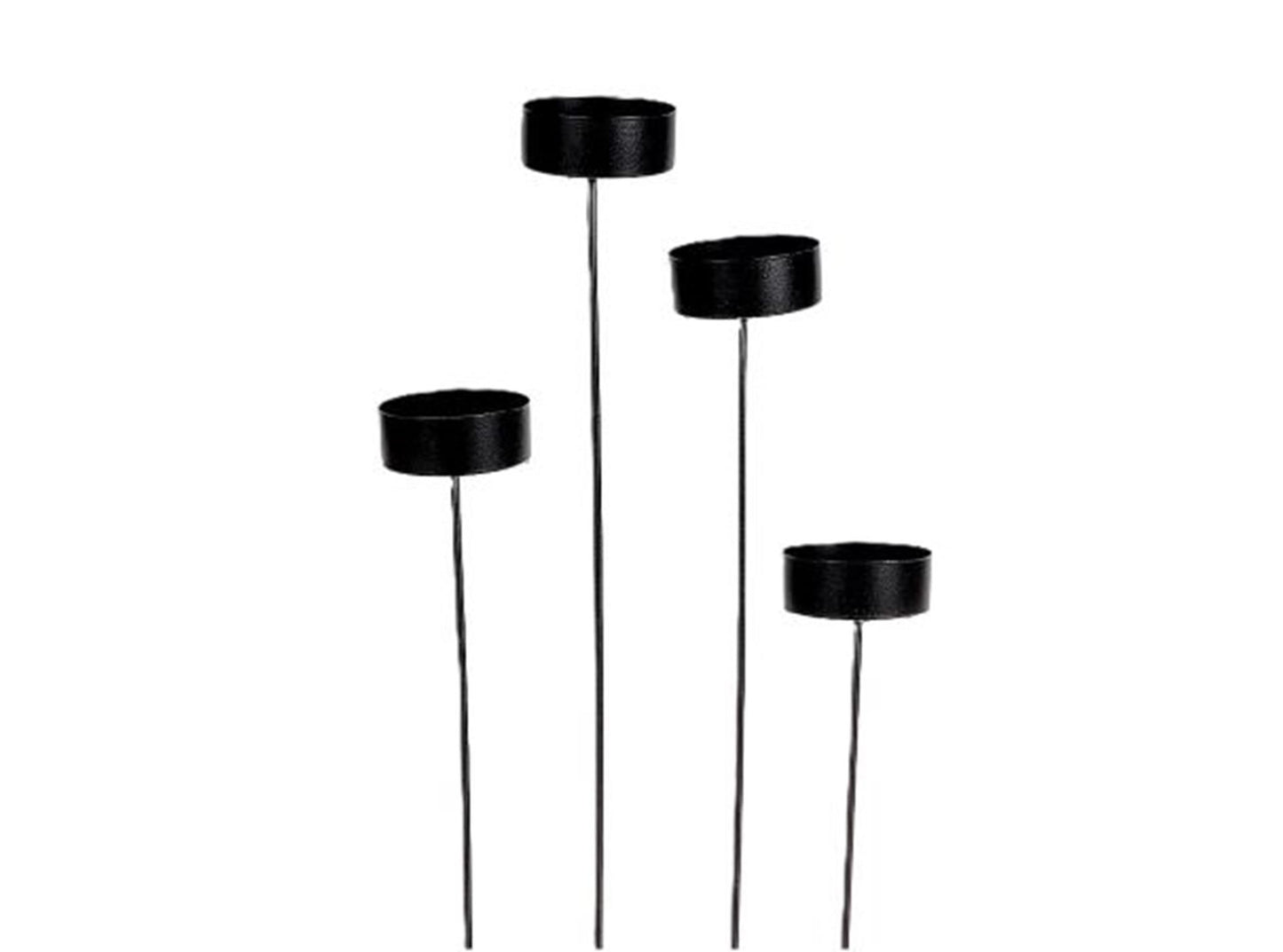 Portacandele HBx natural living nero ø4,5cm