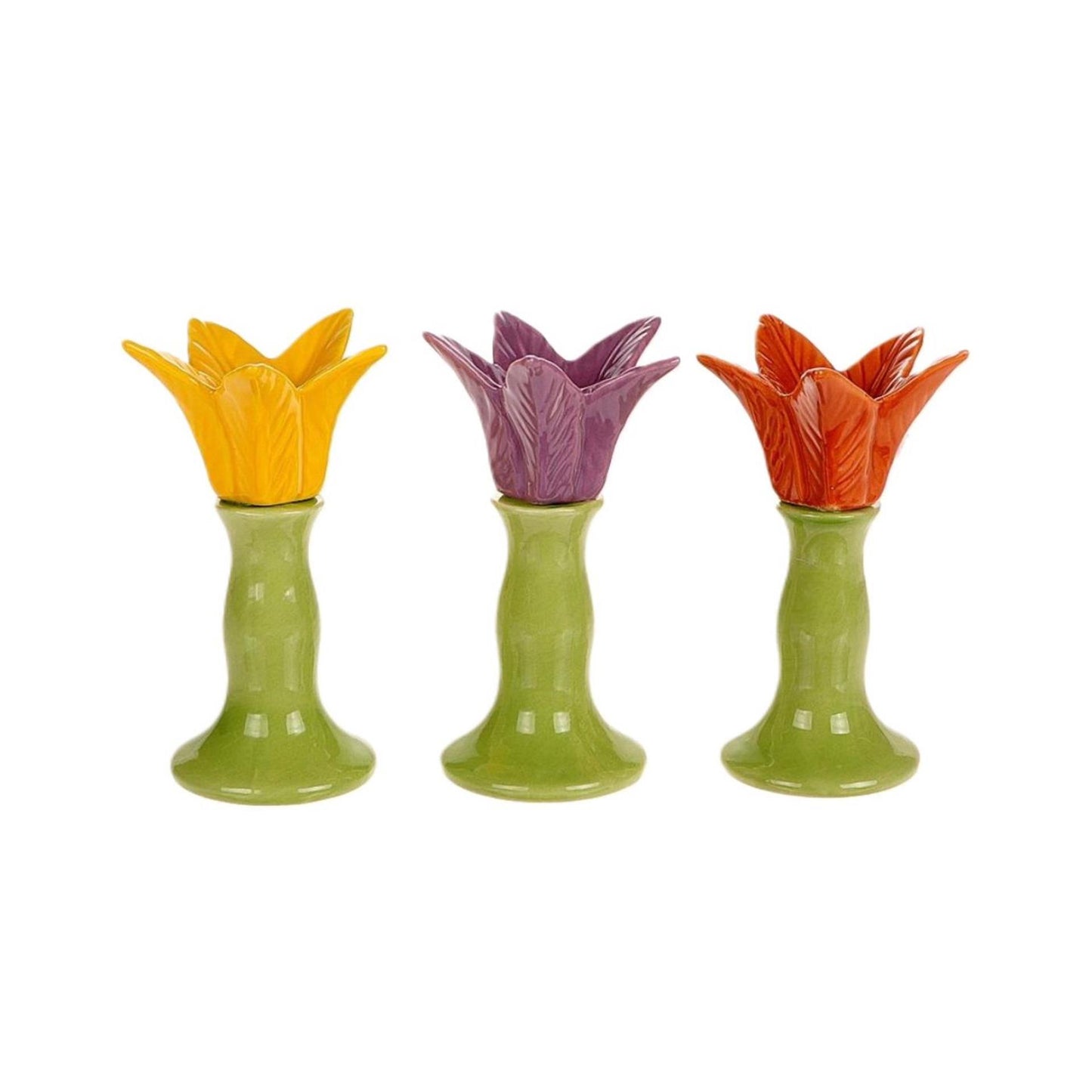 Hbx candelabro natural living narciso ø7,5xh13cm