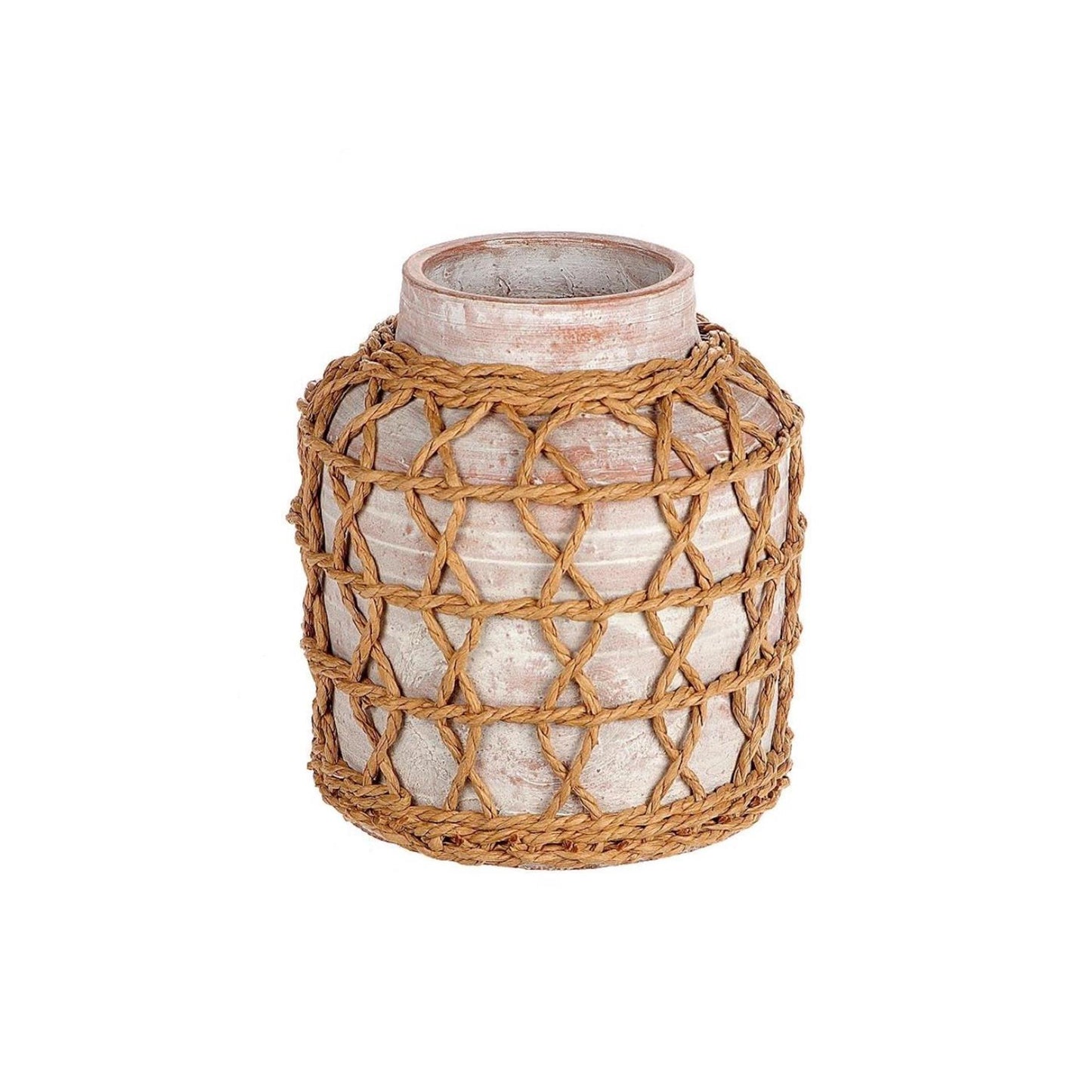 Vaso Hbx natural living robano ø10,5xh21cm stile boho