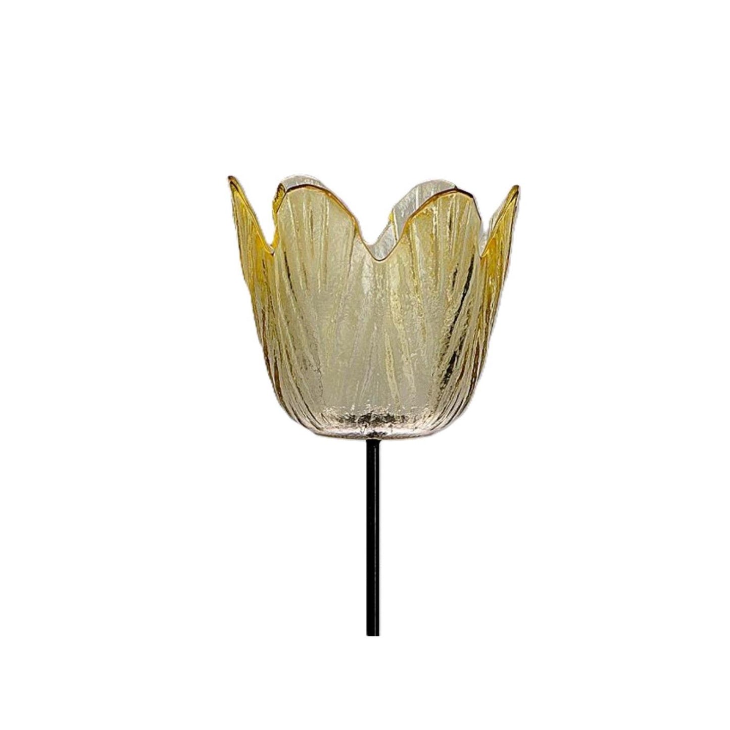 Portacandela Hbx natural living tulipano giallo ø8,5cm