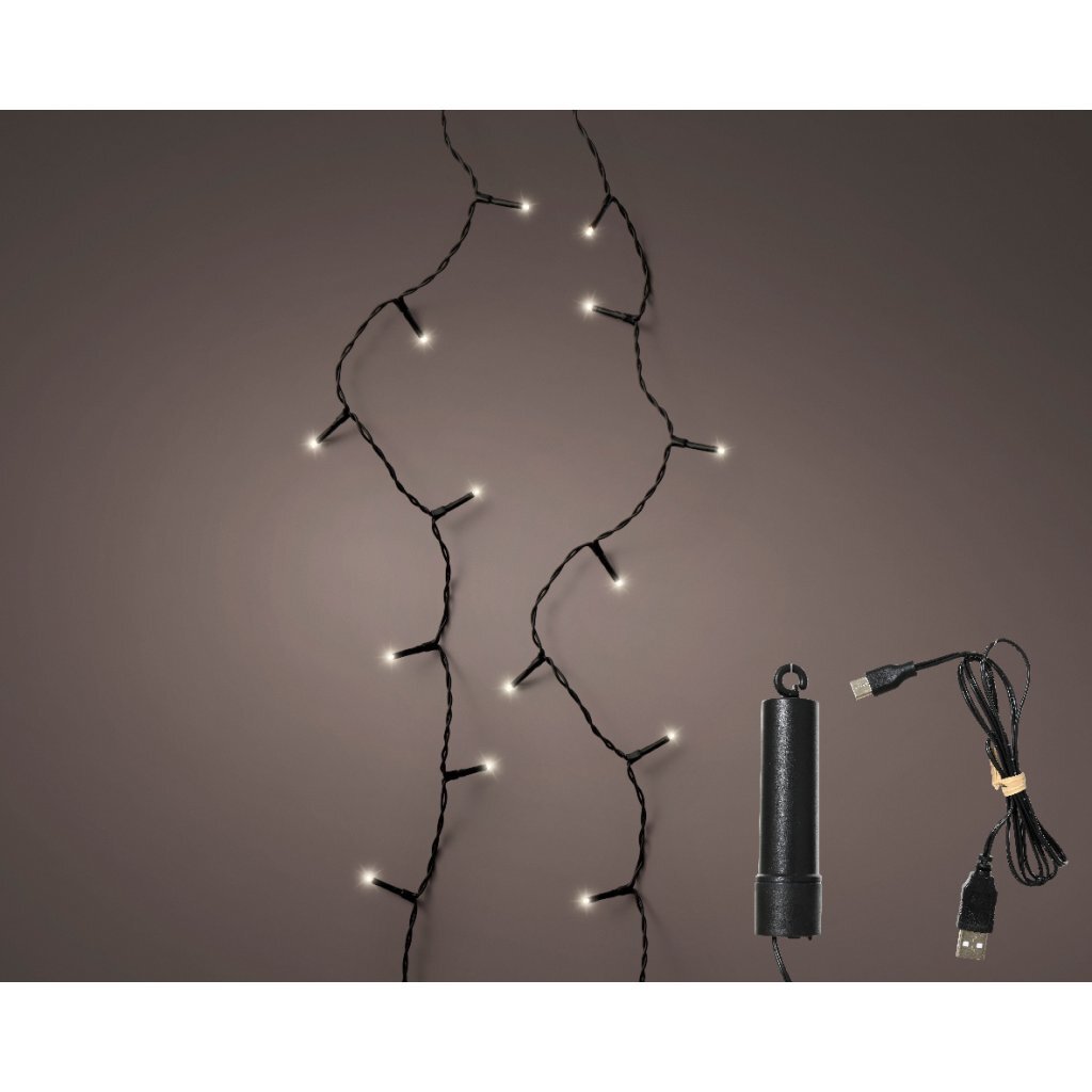 Kaemingk luces led duracharge basic 8 funciones efecto centelleo exterior 742.5cm | 2 piezas