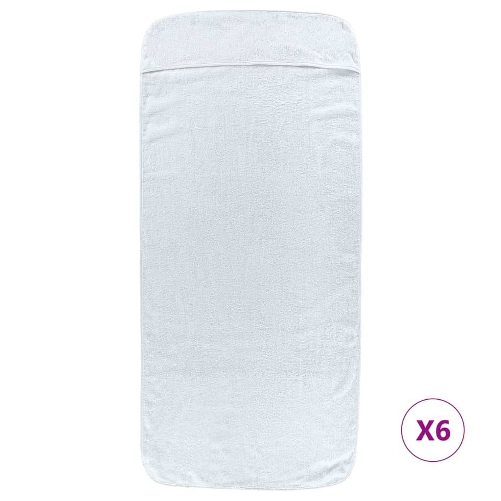 Vidaxl strandhanddoeken 6 st 400 g m² 60x135 cm stof wit