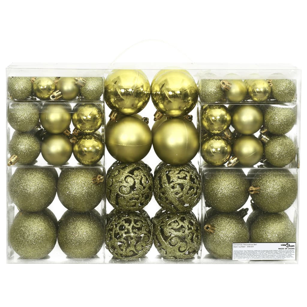 Vidaxl Christmas Balls 100 St 3 4 6 cm Greeno chiaro