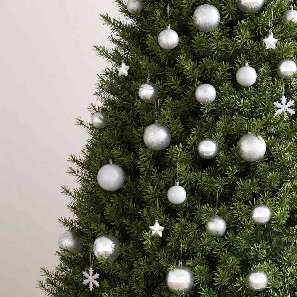 Vidaxl 111-delige kerstballenset polystyreen zilverkleurig