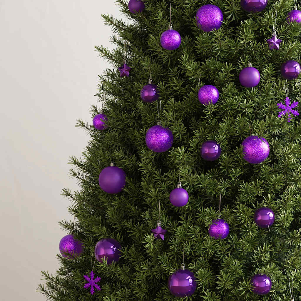 Vidaxl Set palline di Natale 111 pezzi in polistirolo viola