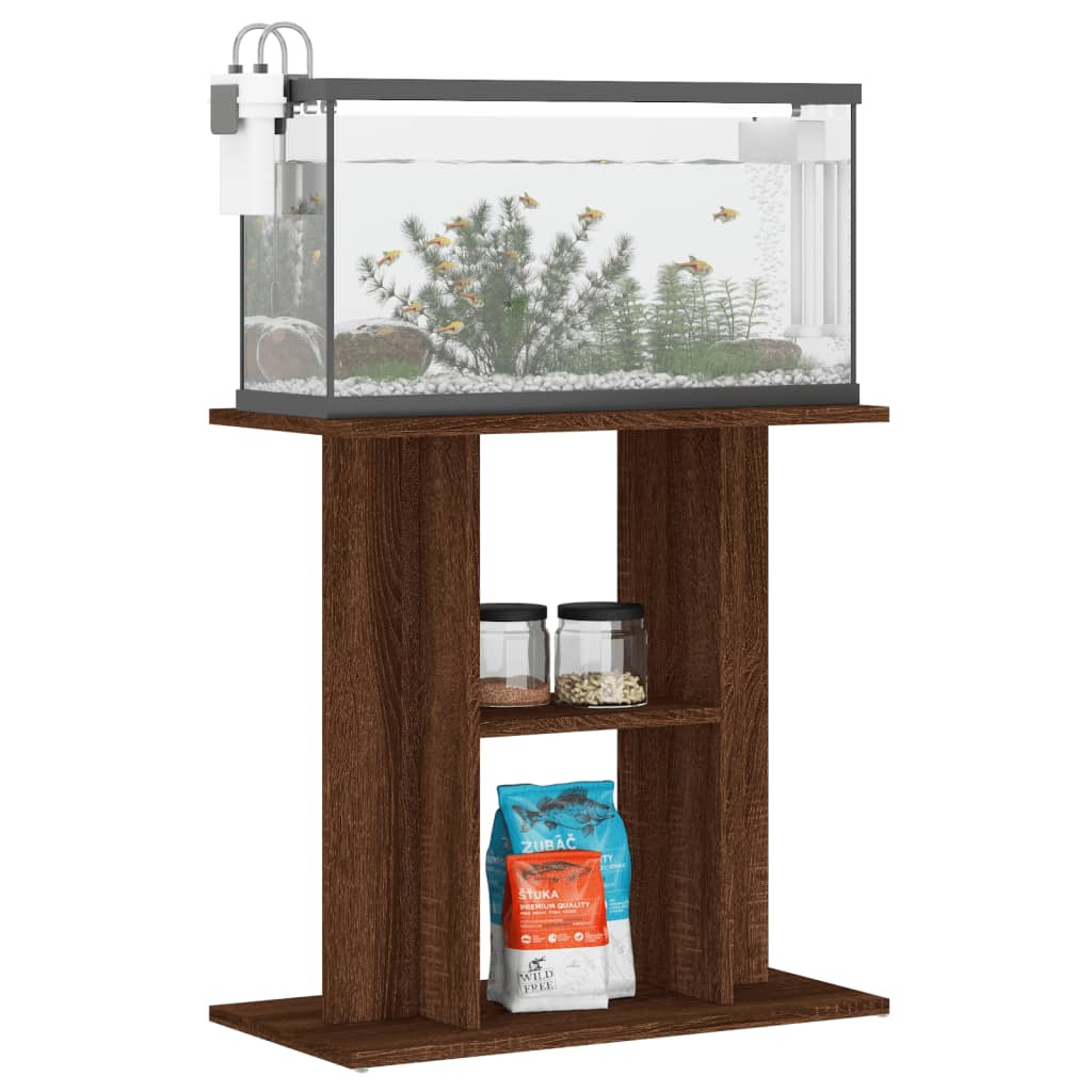 Vidaxl Aquarium Standard 60x30x60 cm Color de roble de madera procesada