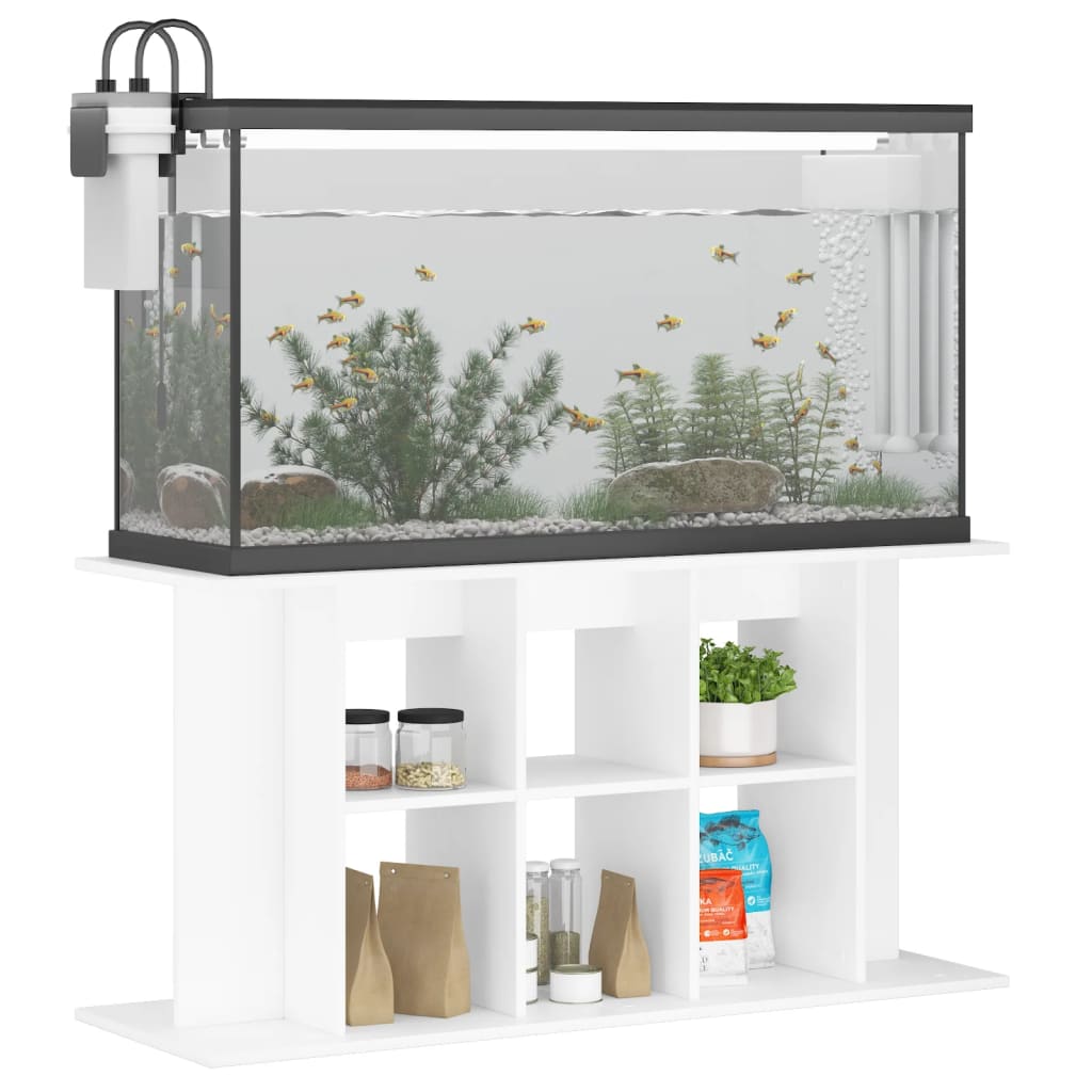 Vidaxl Aquarium Standard 120x40x60 cm Bianco in legno elaborato