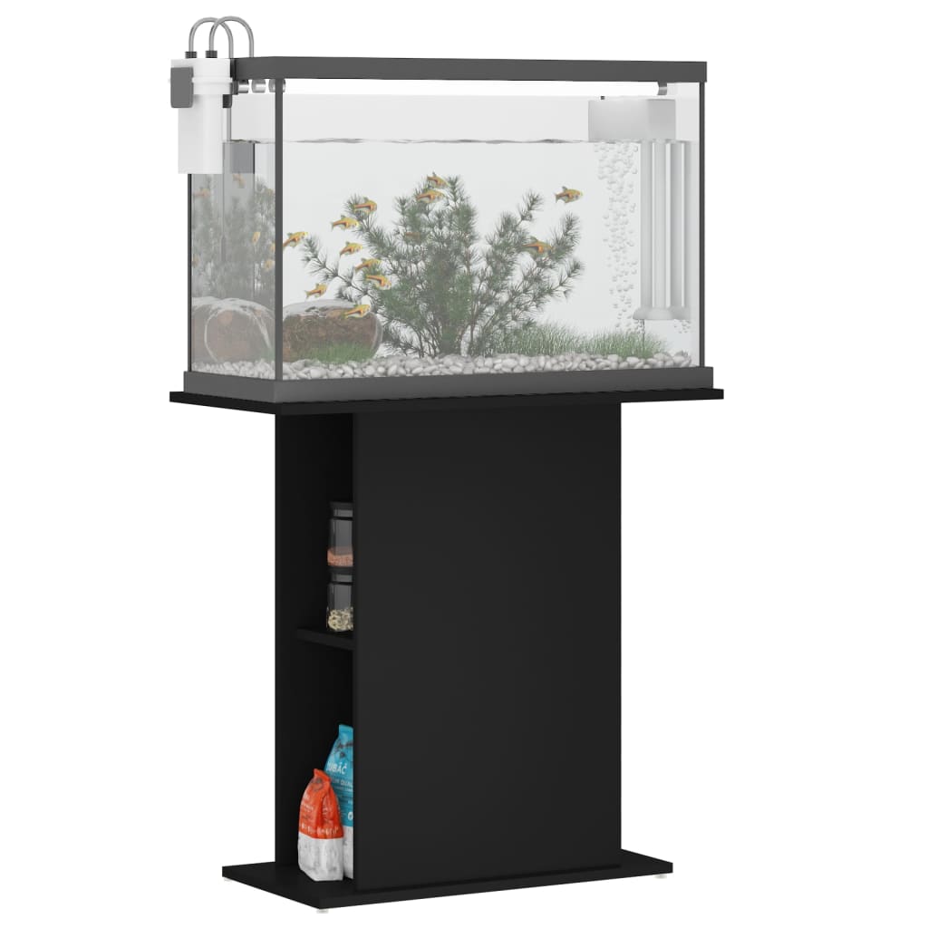 Vidaxl Aquarium Standard 75x36x72.5 cm de madera procesada negra