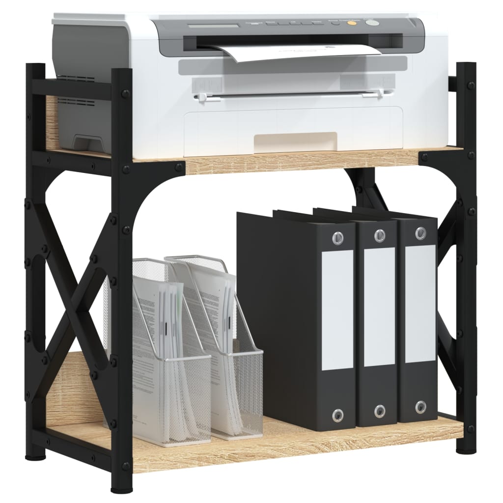 Soporte de impresora Vidaxl 2 capas 40x20x40 cm de madera procesada sonoma roble