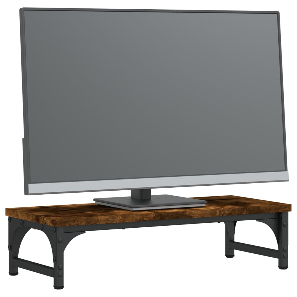 Vidaxl Monitor Standard 55x23x14 cm de madera procesada de roble ahumado