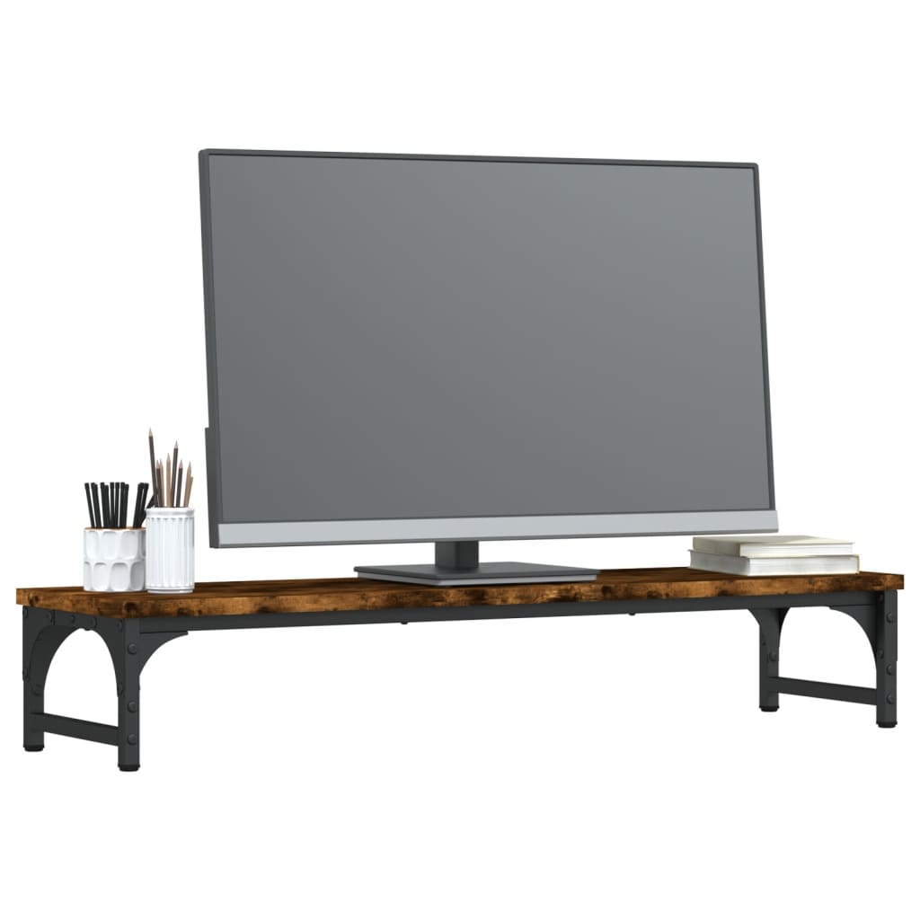 Vidaxl Monitor Standard 85x23x15.5 cm Color de roble ahumado de madera procesada