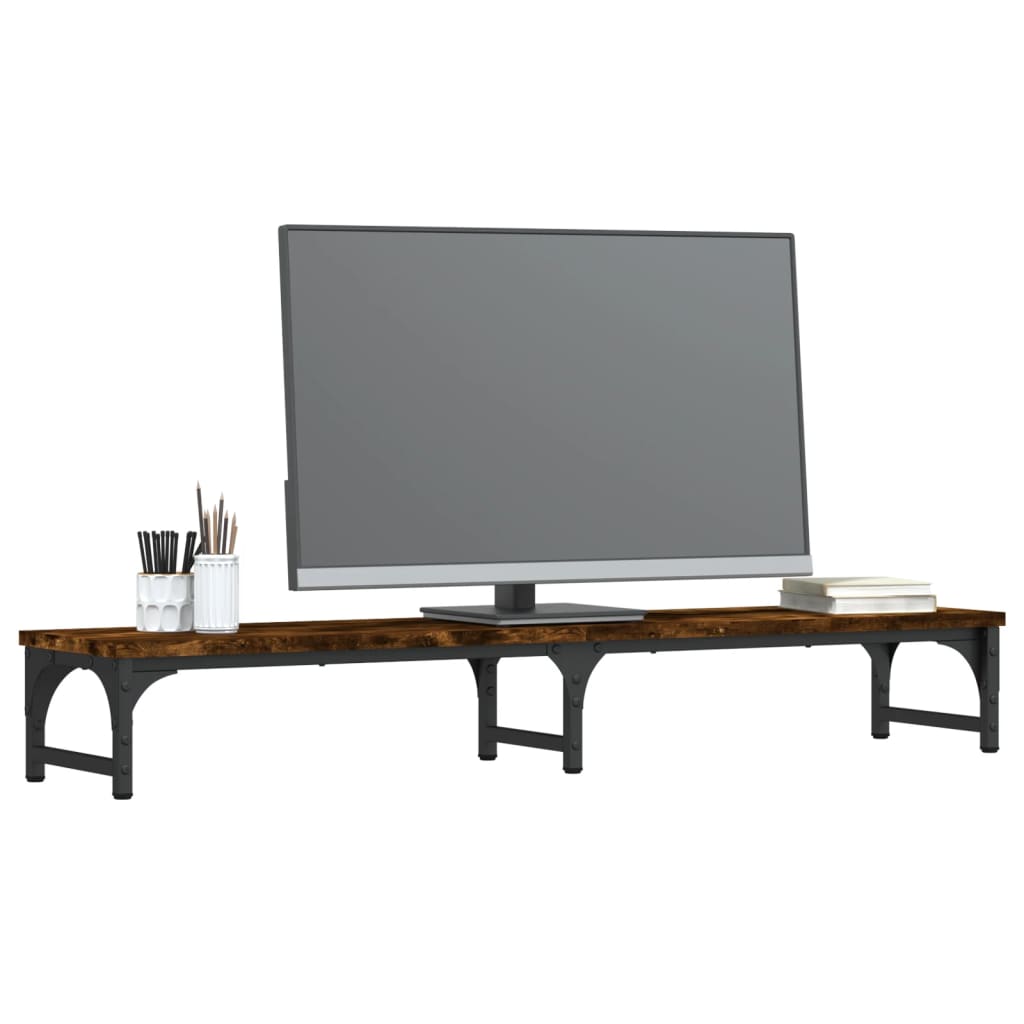 Vidaxl Monitor se encuentra 105x23x15.5 cm Color de roble ahumado de madera procesada