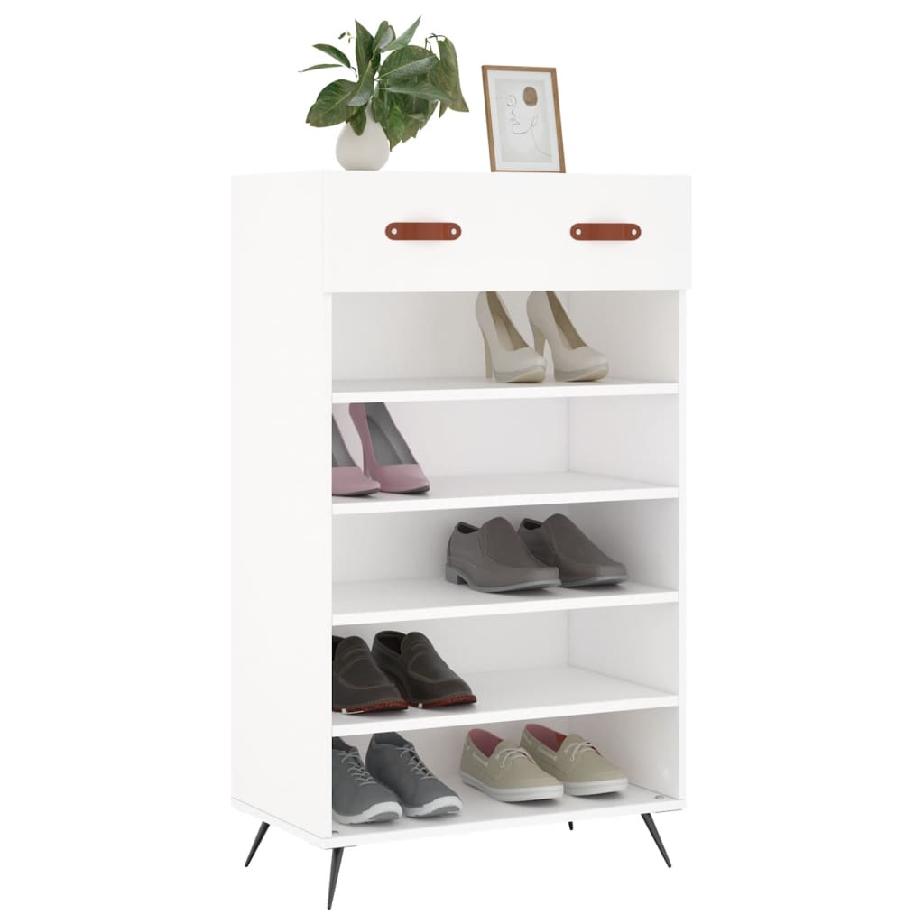 Vidaxx zapatero 60x35x105 cm madera contrachapada blanco